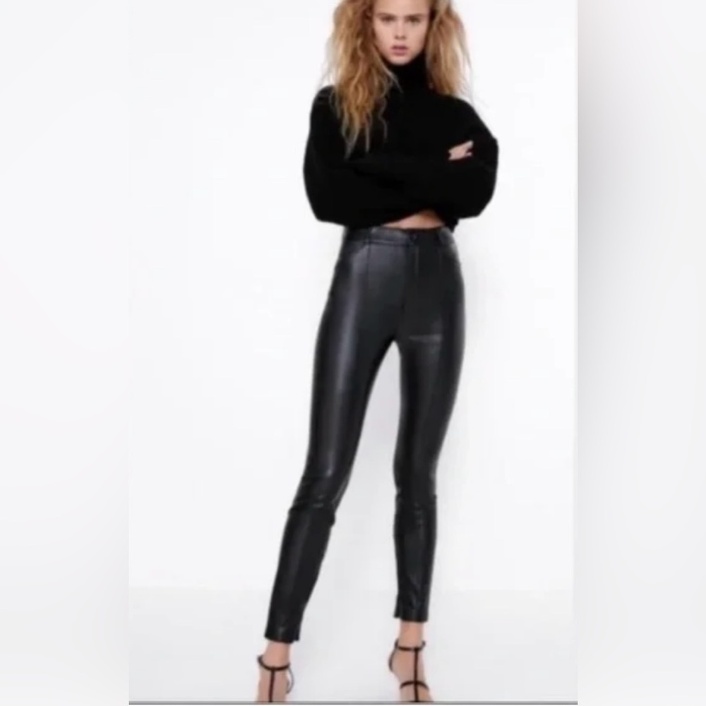 NWOT Zara Black Skinny Pants High-Waist‎ Versatile